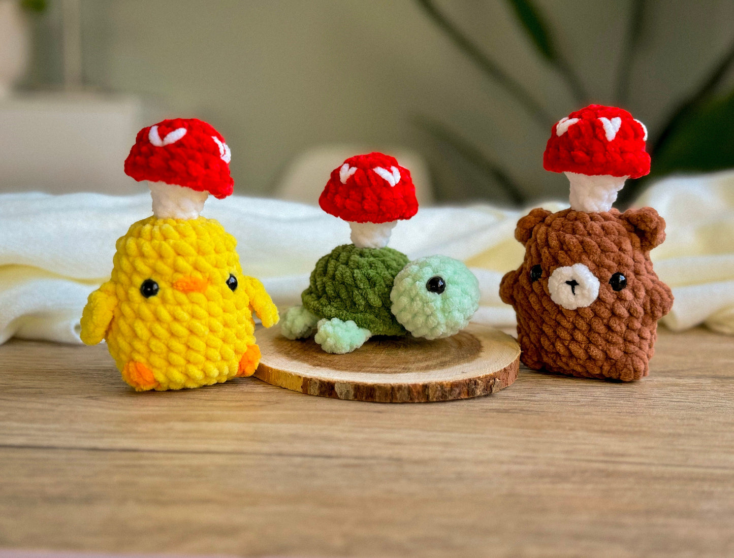 PDF Mushroom friends, Set of 3 Amigurumi Patterns, Amigurumi Pattern bundle