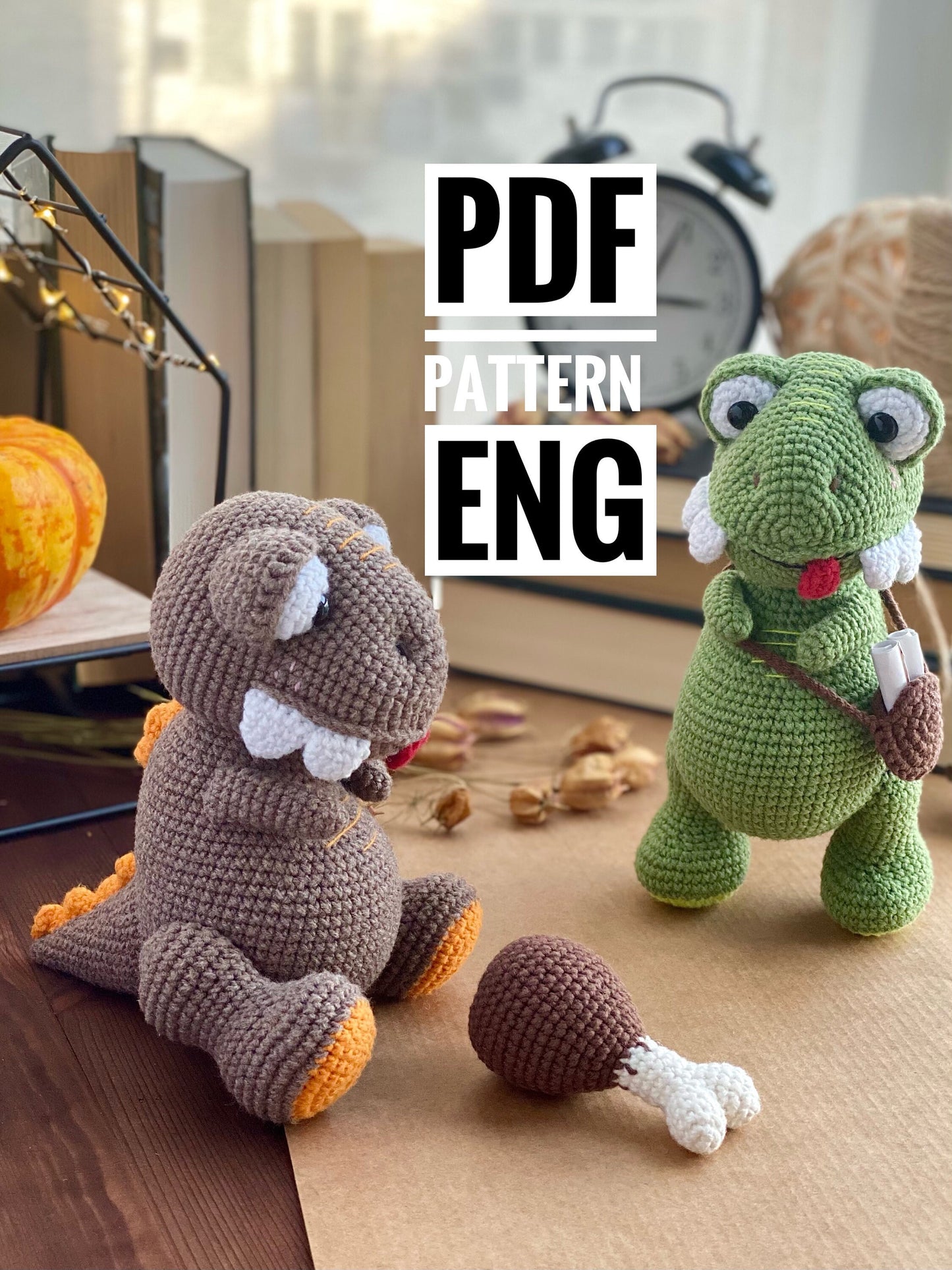 PDF Dino T-Rex Amigurumi Pattern