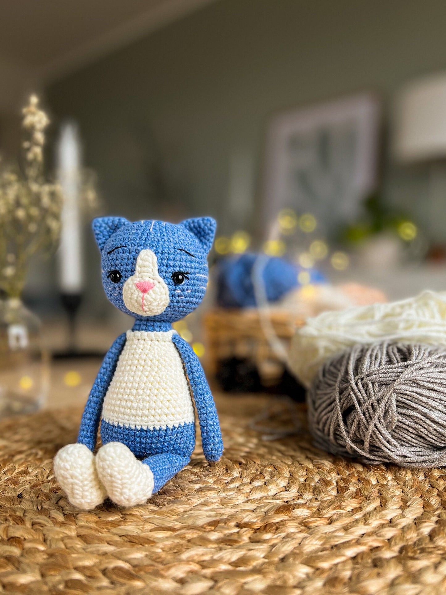 PDF Blue Kitty Amigurumi Pattern