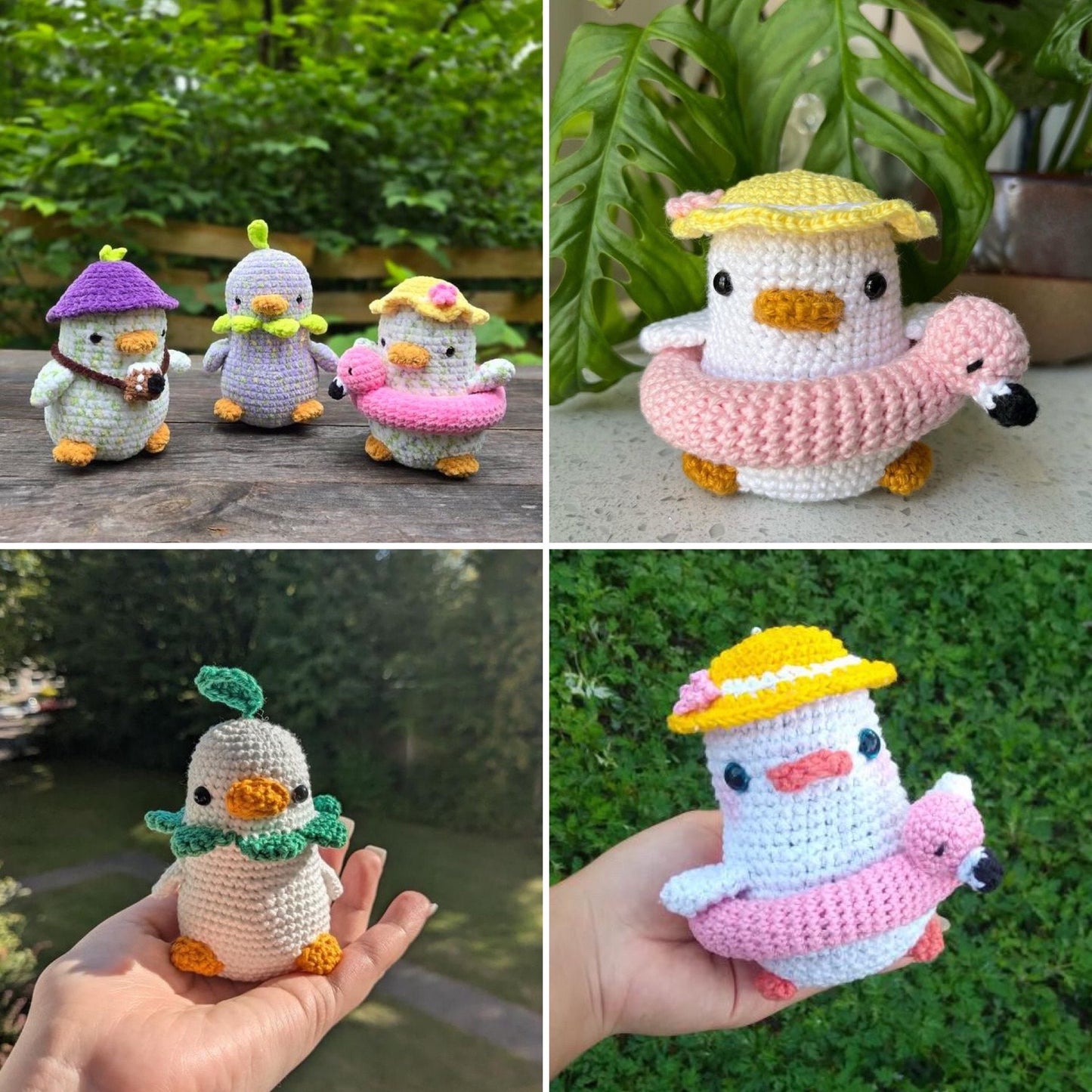 Ducks Family Crochet Amigurumi Pattern – Set of 3 PDF Patterns (Bundle)