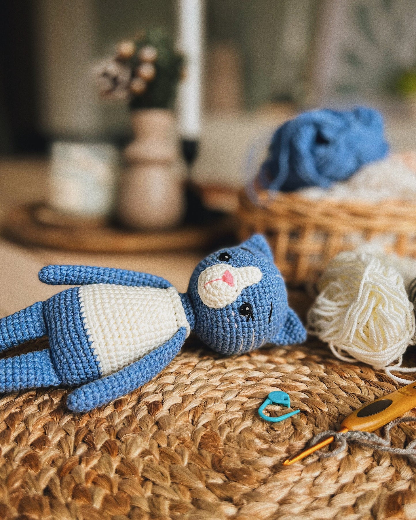 PDF Blue Kitty Amigurumi Pattern