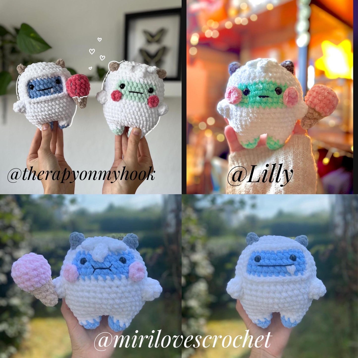 Yeti Couple Crochet Amigurumi Pattern – Cute Winter PDF Tutorial