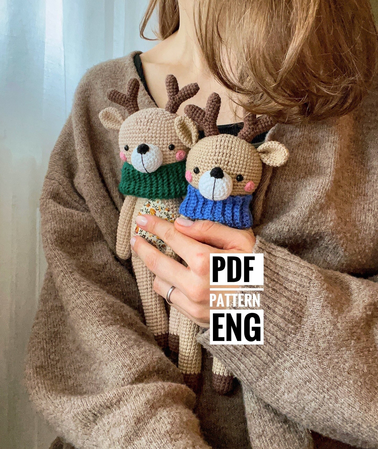 Deer Devin Reindeer Crochet Amigurumi Pattern – Festive PDF Tutorial