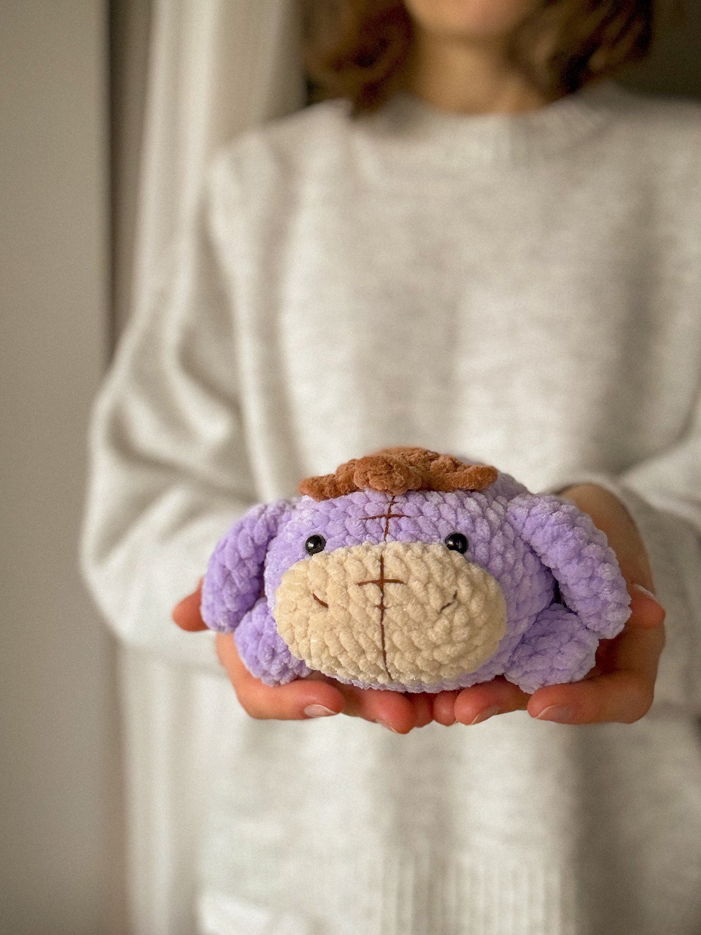 Eeyore Chubby Donkey Crochet Amigurumi Pattern – PDF Toy Tutorial