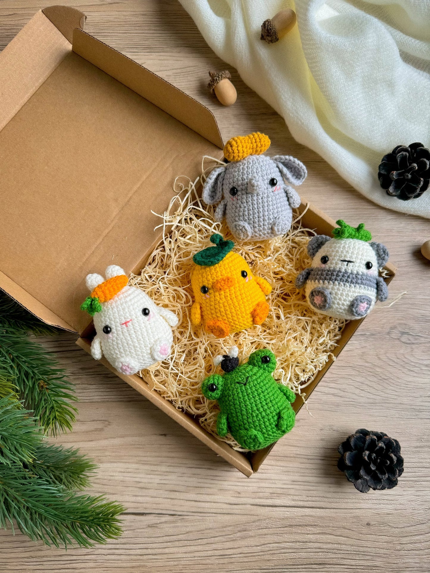 PDF Pocket Friends Set of 5 Amigurumi Patterns | Mini Amigurumi Pattern bundle