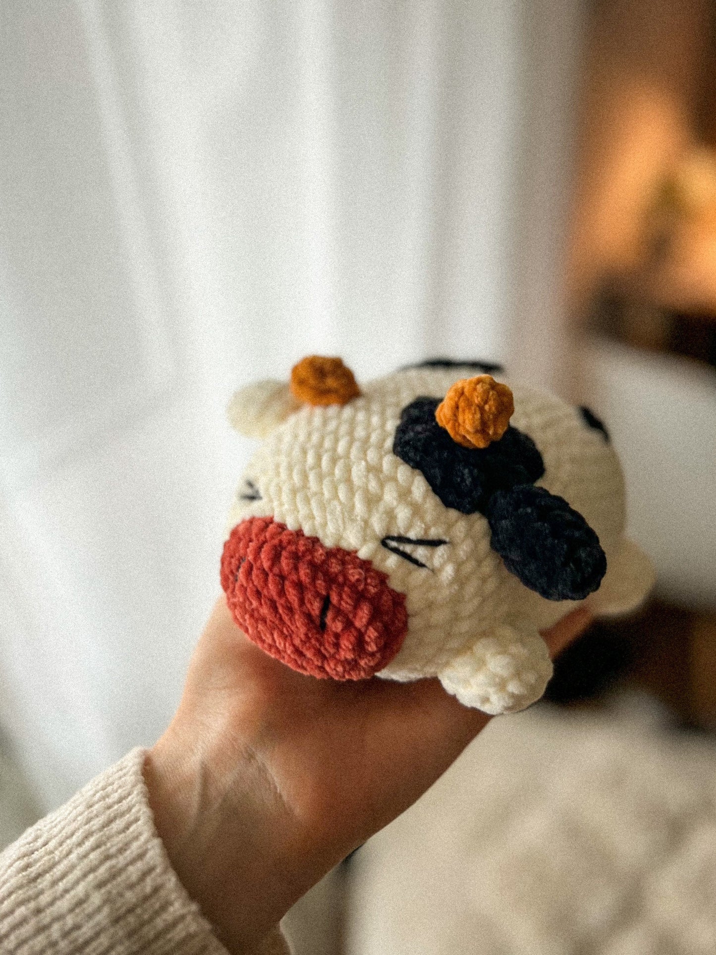 Chubby Cow Crochet Amigurumi Pattern – Cute PDF Toy Tutorial