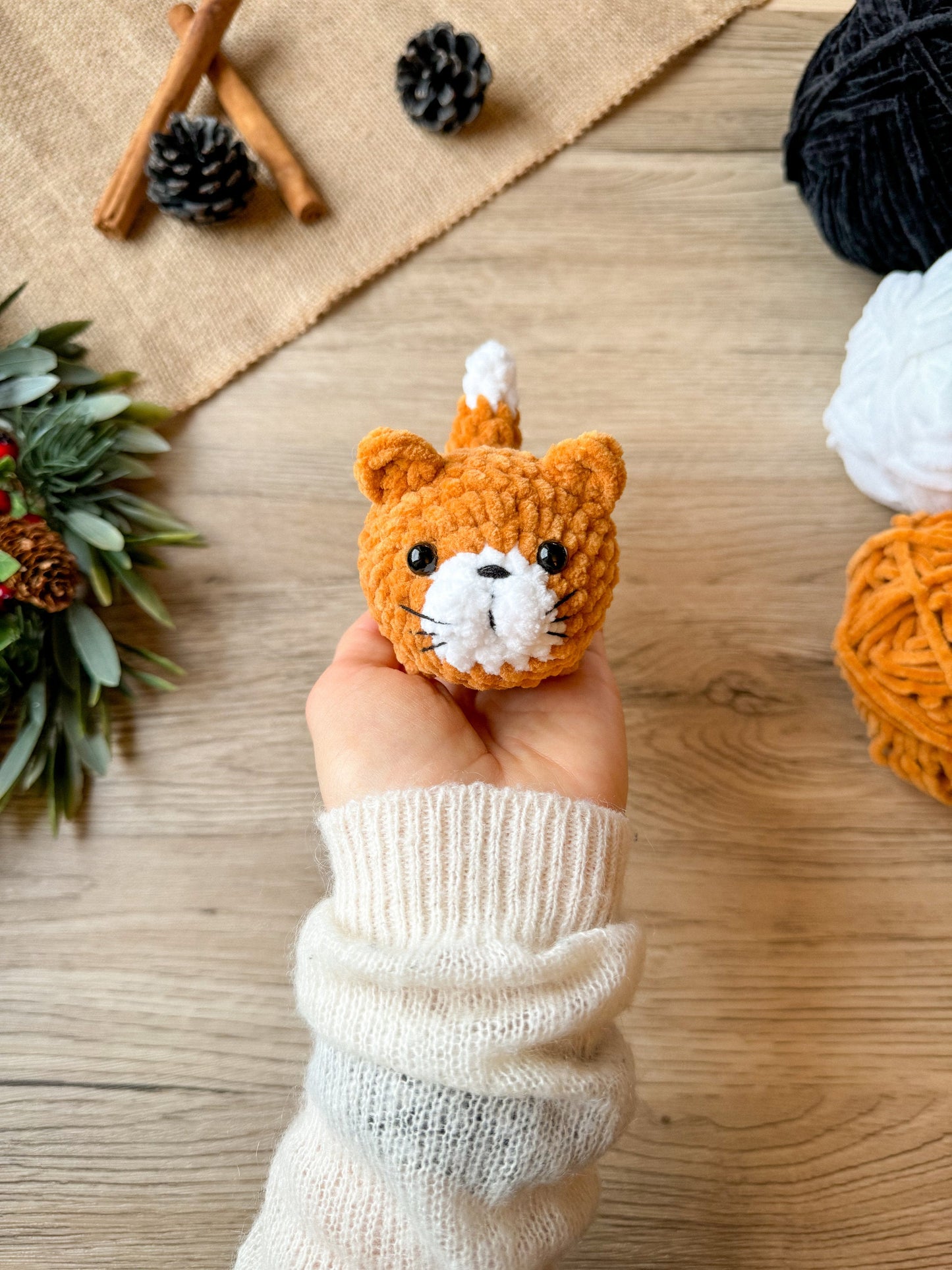 Mini Chubby Cat Loaf Crochet Amigurumi Pattern – PDF Toy Tutorial