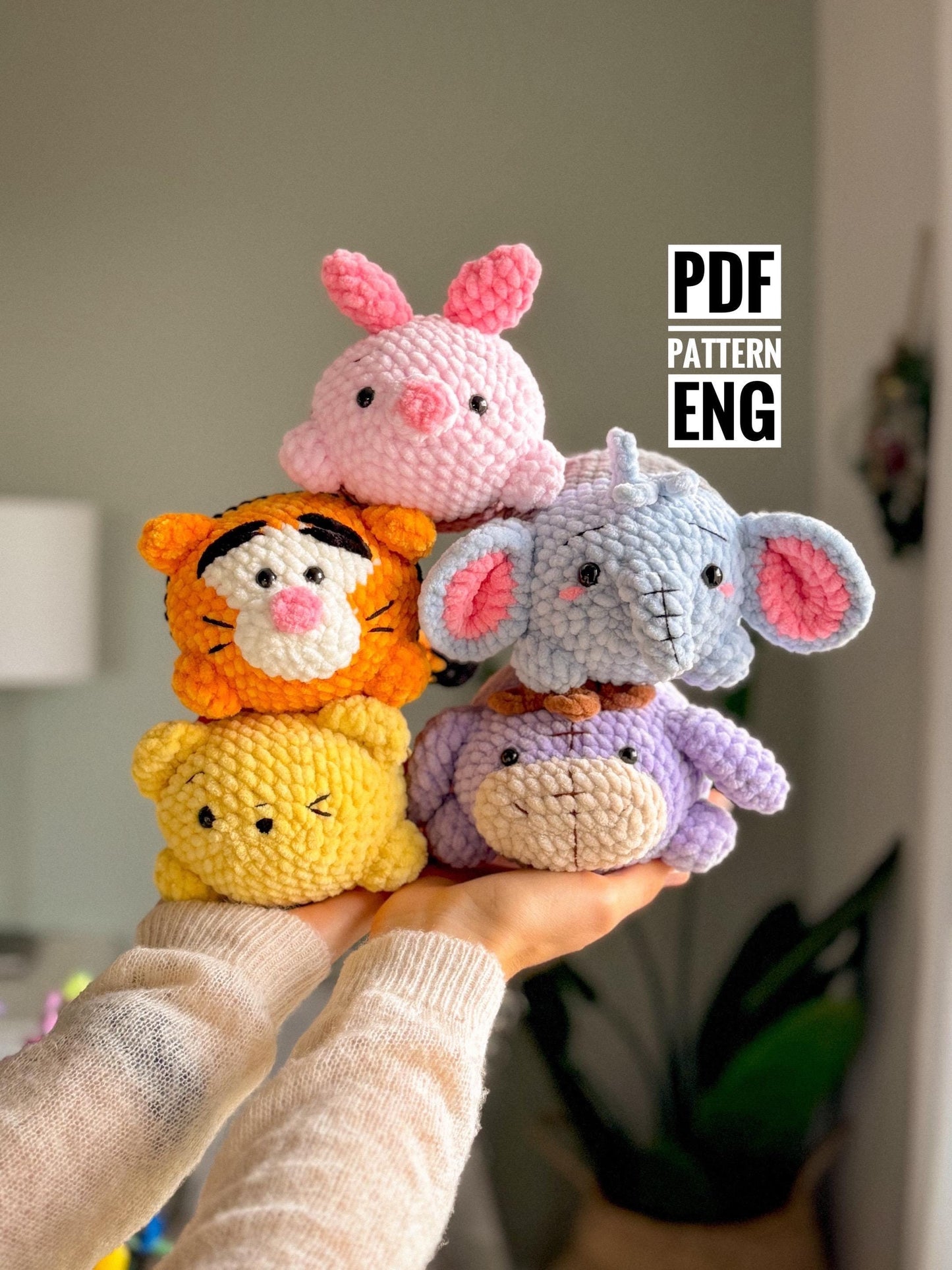 Winnie Pooh Amigurumi Crochet Pattern Bundle – 5 in 1 PDF Set