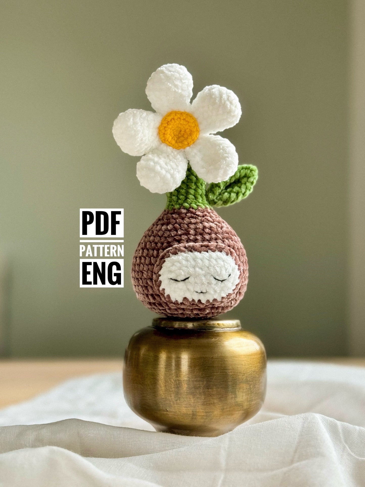 PDF Baby Flower Amigurumi Pattern, flower bulb doll