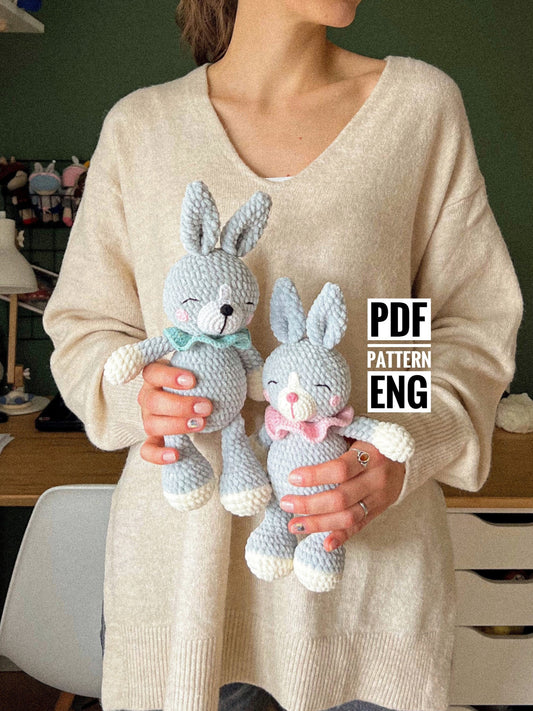 PDF Sleepy Bunny Amigurumi Pattern
