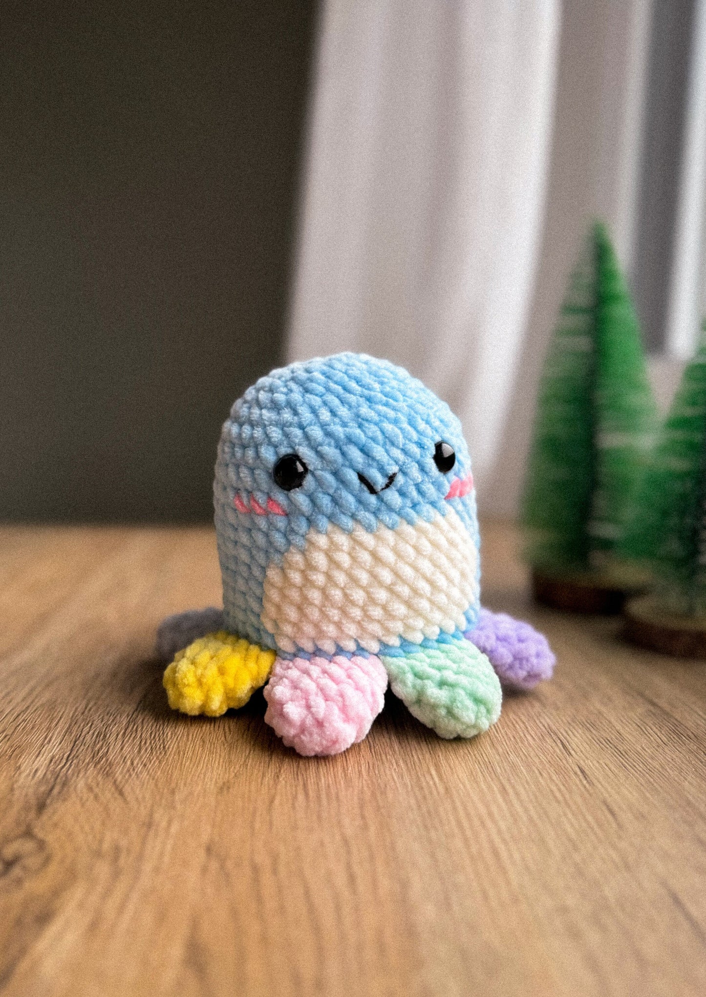 NO-SEW Rainbow Octopus Amigurumi PDF Pattern