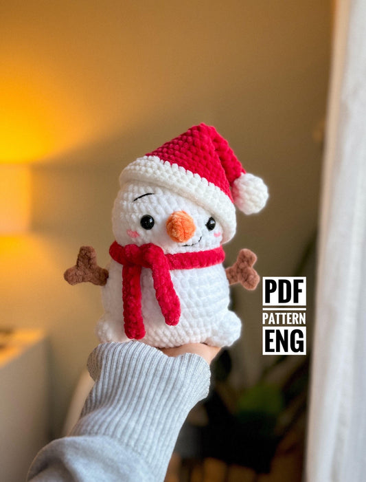 Snowman Crochet Amigurumi PDF Pattern