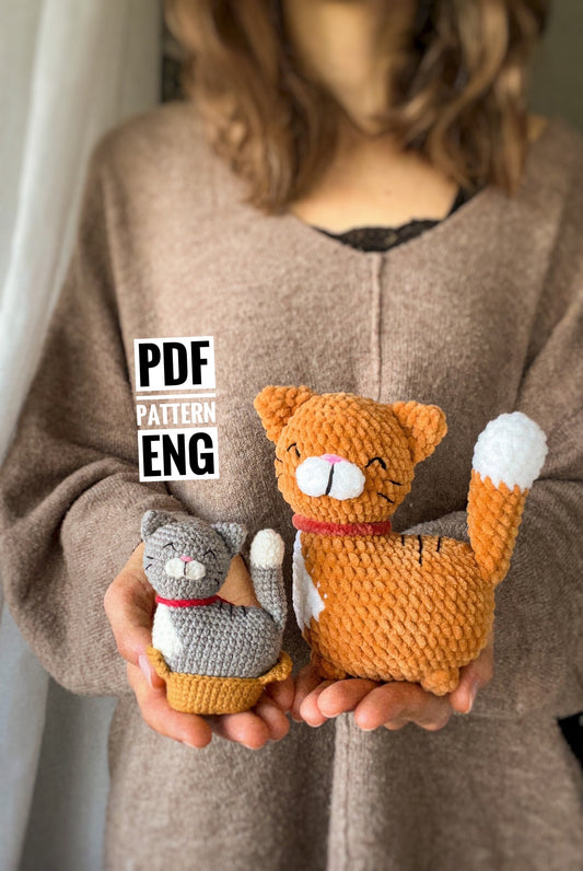 PDF Chubby Cat in a Box Amigurumi Pattern