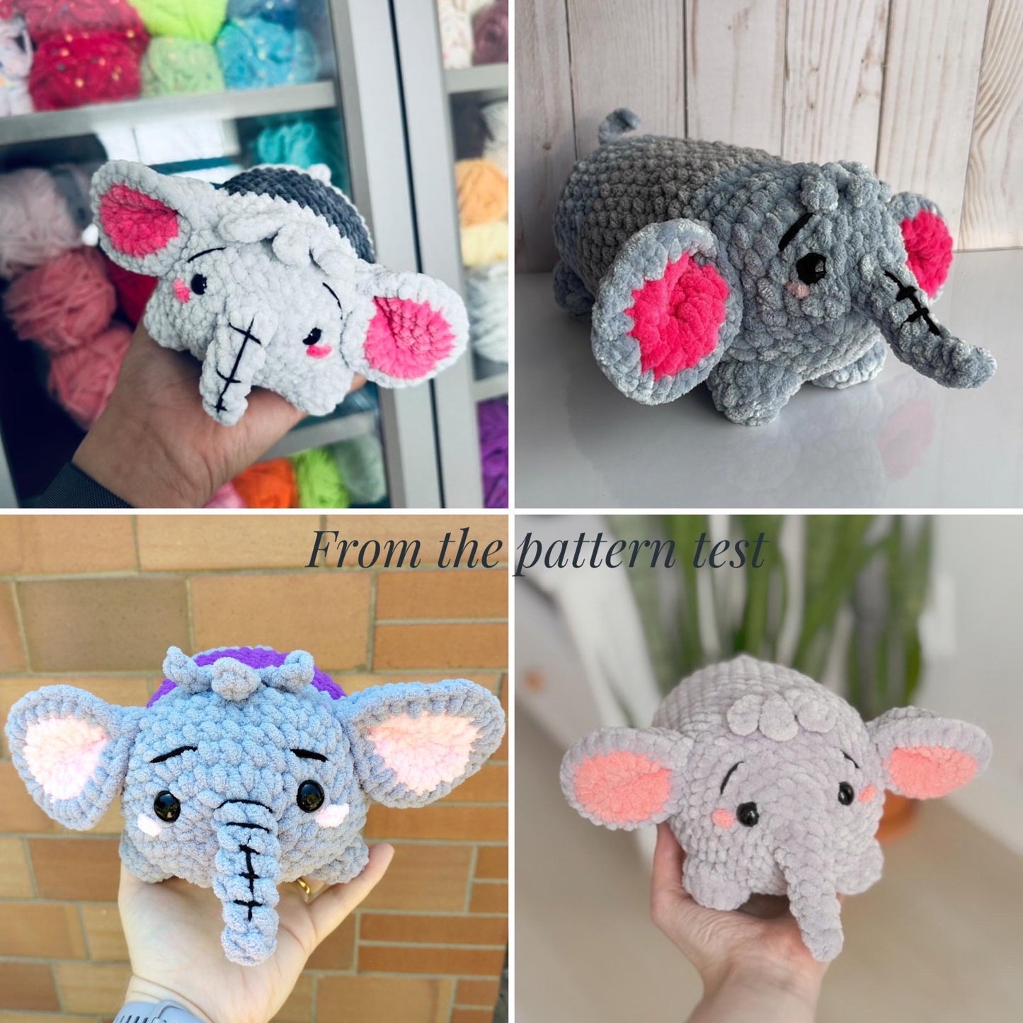 Winnie Chubby Elephant Amigurumi PDF Pattern
