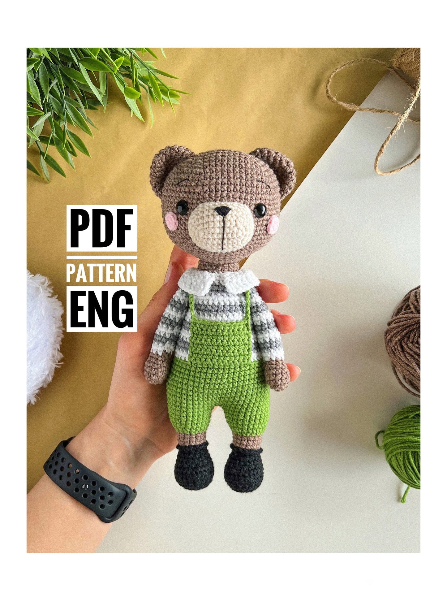PDF Bear Arthur Amigurumi Pattern