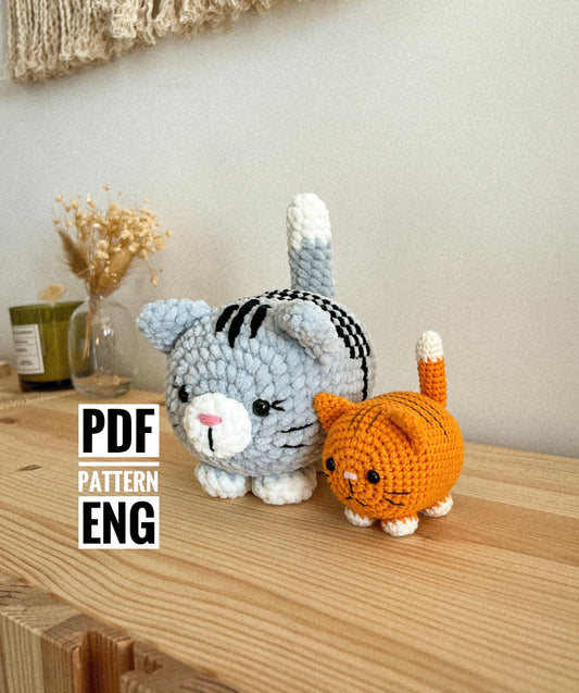Chubby Cat Crochet Amigurumi Pattern – Cute PDF Toy Tutorial