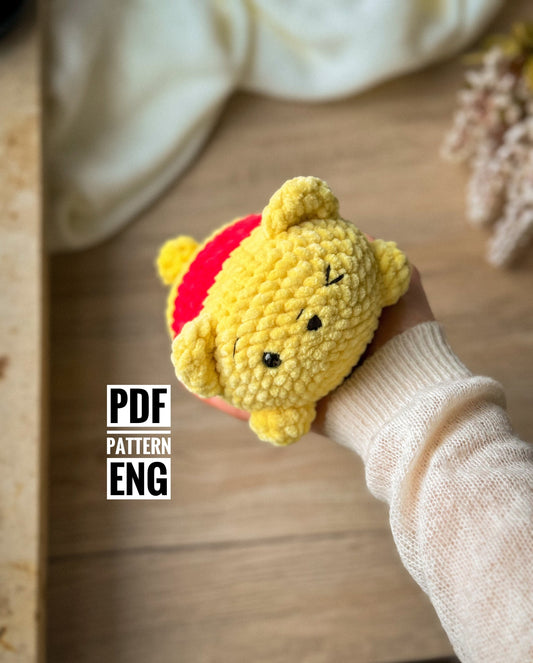 Winnie Chubby Bear Crochet Amigurumi Pattern – PDF Toy Tutorial
