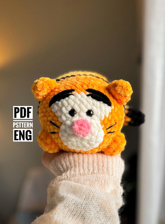 Winnie Chubby Tiger Tigger Crochet Amigurumi Pattern – PDF Toy Tutorial